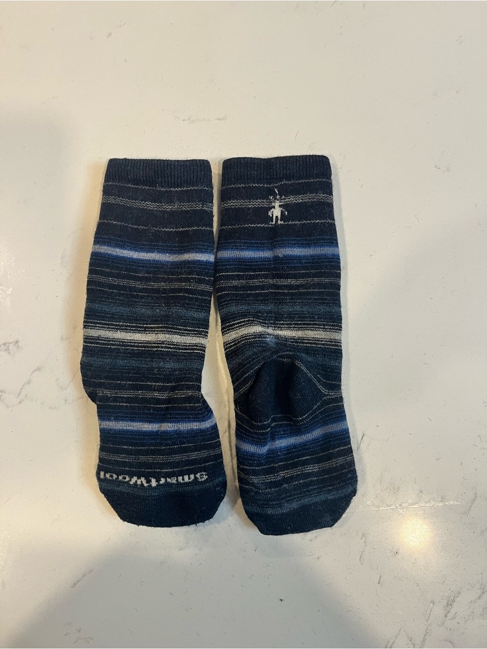Smartwool Kids Navy Striped Low-Cut Socks